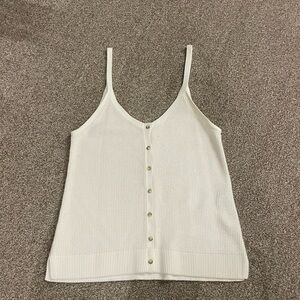 Abercrombie & Fitch Cream Button-Front Camisole
